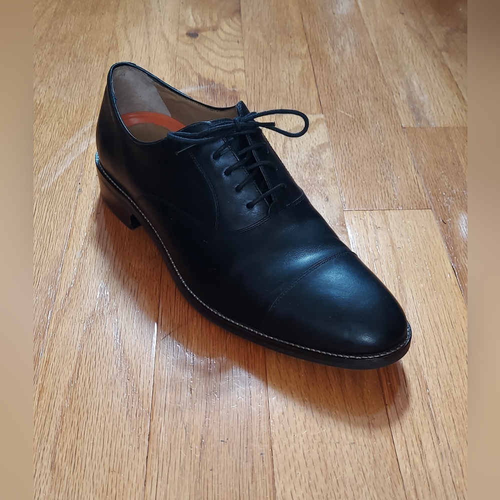 COLE HAAN ZERO C13082 MEN'S BLACK LEATHER CAPTOE OXFORDS SIZE 11.5 M